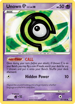 Unown C #67 — Pokemon Diamond & Pearl