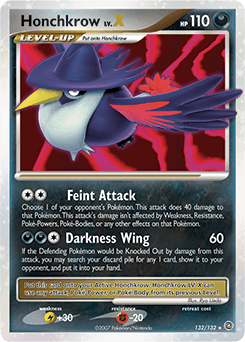 Honchkrow LV. X #132 — Pokemon Secret Wonders