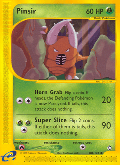 Pinsir #101 — Pokemon Aquapolis