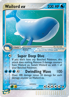 Wailord EX #100 — Pokemon Sandstorm