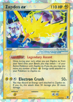 Zapdos EX #116 — Pokemon Fire Red & Leaf Green