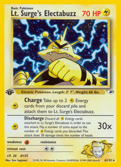 Lt. Surge's Electabuzz #6 — Pokemon Gym Heroes