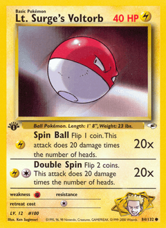 Lt. Surge's Voltorb #84 — Pokemon Gym Heroes