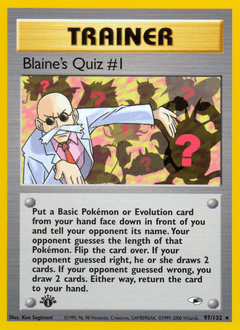 Blaine's Quiz #1 #97 — Pokemon Gym Heroes