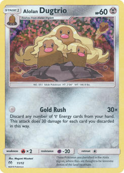 Alolan Dugtrio #11 — Pokemon McDonalds 2019