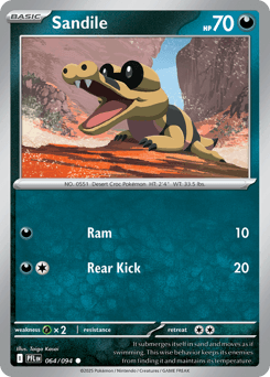 Sandile #64 — Pokemon Phantasmal Flames