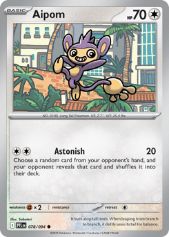 Aipom #78 — Pokemon Phantasmal Flames