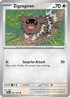 Zigzagoon #81 — Pokemon Phantasmal Flames