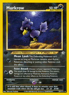 Murkrow #24 — Pokemon Neo Genesis