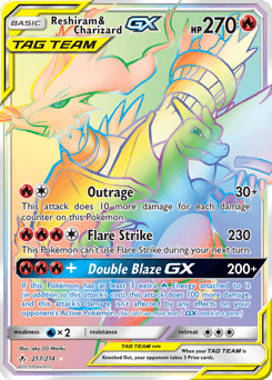Reshiram & Charizard GX #217 — Pokemon Unbroken Bonds