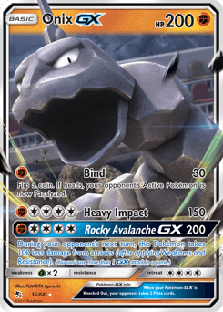 Onix GX #36 — Pokemon Hidden Fates