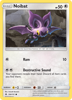 Noibat #100 — Pokemon Forbidden Light
