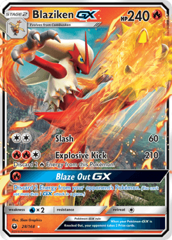 Blaziken GX #28 — Pokemon Celestial Storm