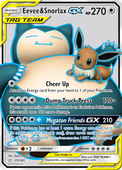 Eevee & Snorlax GX #171 — Pokemon Team Up