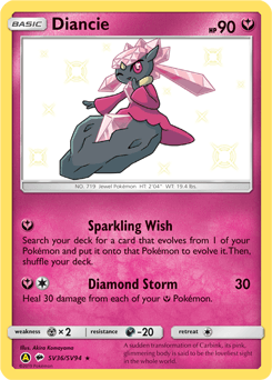 Diancie #SV36 — Pokemon Hidden Fates