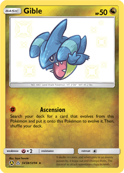 Gible #SV38 — Pokemon Hidden Fates
