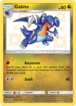 Gabite #SV39 — Pokemon Hidden Fates
