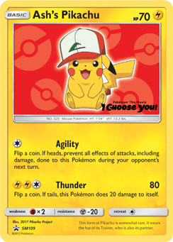 Ash's Pikachu #SM109 — Pokemon Promo