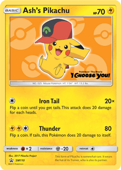 Ash's Pikachu #SM110 — Pokemon Promo