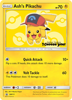 Ash's Pikachu #SM111 — Pokemon Promo