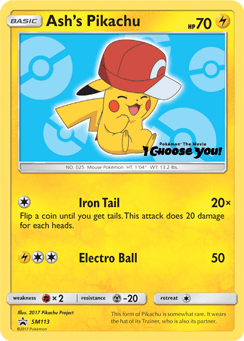 Ash's Pikachu #SM113 — Pokemon Promo