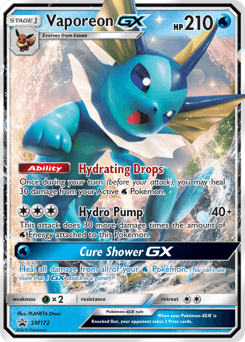 Vaporeon GX #SM172 — Pokemon Promo