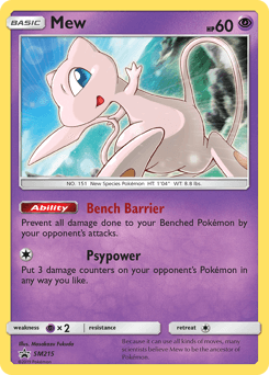 Mew #SM215 — Pokemon Promo