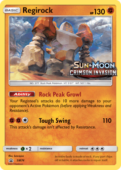 Regirock #SM74 — Pokemon Promo