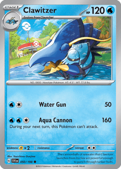 Clawitzer #50 — Pokemon Scarlet & Violet