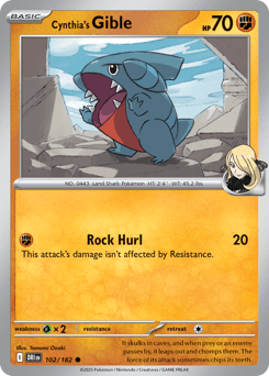 Cynthia's Gible #102 — Pokemon Destined Rivals