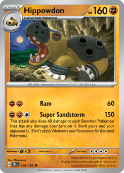 Hippowdon #106 — Pokemon Destined Rivals