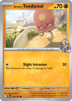 Arven's Toedscool #109 — Pokemon Destined Rivals