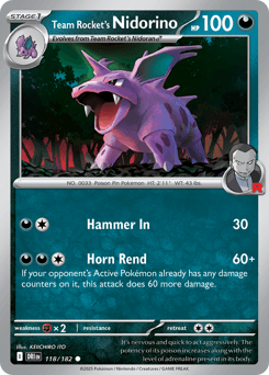 Team Rocket's Nidorino #118 — Pokemon Destined Rivals