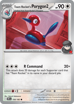 Team Rocket's Porygon2 #154 — Pokemon Destined Rivals