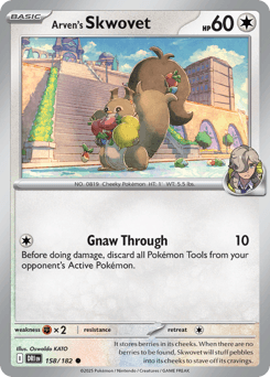 Arven's Skwovet #158 — Pokemon Destined Rivals