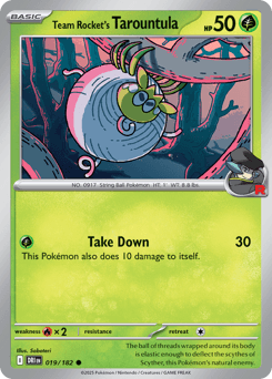 Team Rocket's Tarountula #19 — Pokemon Destined Rivals