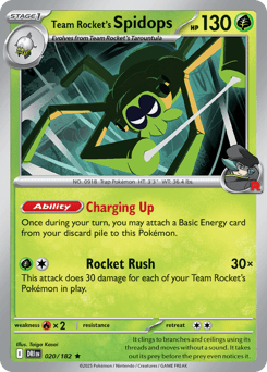 Team Rocket's Spidops #20 — Pokemon Destined Rivals
