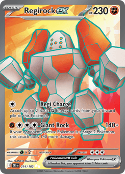 Regirock ex #214 — Pokemon Destined Rivals