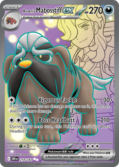 Arven's Mabosstiff ex #218 — Pokemon Destined Rivals