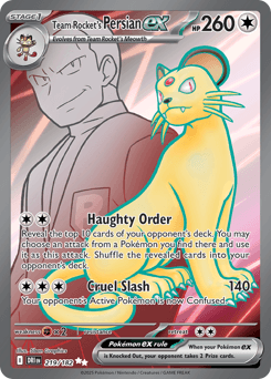 Team Rocket's Persian ex #219 — Pokemon Destined Rivals
