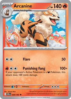 Arcanine #28 — Pokemon Destined Rivals