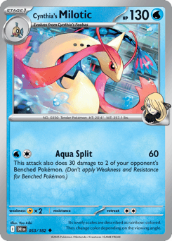 Cynthia's Milotic #53 — Pokemon Destined Rivals