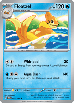Floatzel #58 — Pokemon Destined Rivals