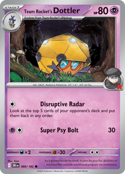 Team Rocket's Dottler #88 — Pokemon Destined Rivals
