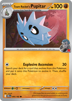 Team Rocket's Pupitar #95 — Pokemon Destined Rivals