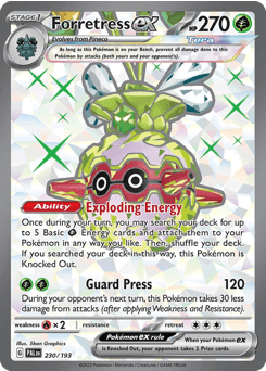 Forretress ex #230 — Pokemon Paldea Evolved