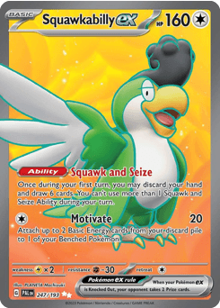 Squawkabilly ex #247 — Pokemon Paldea Evolved