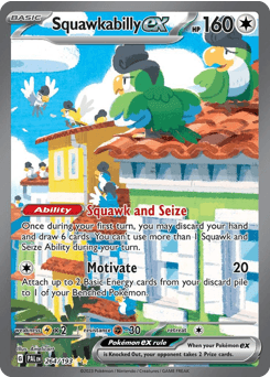 Squawkabilly ex #264 — Pokemon Paldea Evolved
