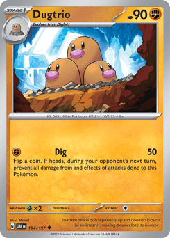 Dugtrio #104 — Pokemon Obsidian Flames