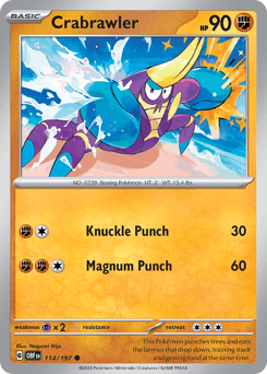 Crabrawler #114 — Pokemon Obsidian Flames